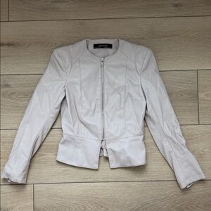 Zara Soft Beige Leather Jacket